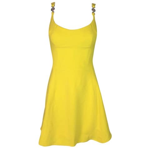 vintage versace yellow dress|old fashioned Versace jewelry.